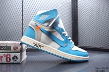 图2_超值价 乔丹1代官方限定联名 OFF WHITE x Air Jordan 1 运动防滑耐磨休闲跑步鞋 编号 Y818180
