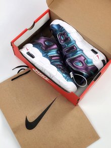 图1_Nike Air More Uptempo GS Purple Iridescent 皮蓬经典高街百搭篮球鞋系列 紫色变色龙 货号 922845 500 Size 36 36 5 37 5 38 38 5 39
