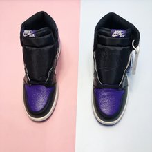 图3_正品级别Nike Air Jordan 1 Bred Toe 紫脚趾X10纯原生产线 原厂底 原厂面组合成型原厂裸鞋级别 工艺正品既视感40 5 41 42 42 5 43 44 44 5 45 46