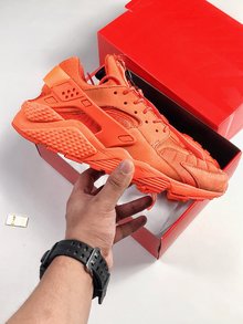 图2_公司级Nike Air Huarache Run QS 耐克华莱士一代 透气复古拉链慢跑鞋 男女鞋货号 AJ5578 800 橙色size 36 45