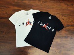 图3_乔丹AJ胸口大logo短袖T恤 纯棉面料 透气舒适 进口胶印颜色 黑色 白色尺码 M XXL