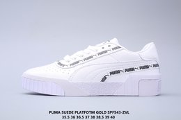 图1_公司级 PUMA SUEDE PLATFOTM GOLD 蕾哈娜二代 皮面增高 厚底 低帮 板鞋 SPF543 ZVL