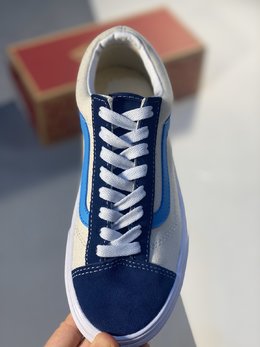 图3_蓝莓汽水尺码 35 44 Vans海军蓝拼接 低调蓝太喜欢 应该Vans滑板鞋就是青春活力的象征了嘻嘻 最近一直盯这个新款 经典低帮帆布鞋 多色可选 情侣闺蜜鞋