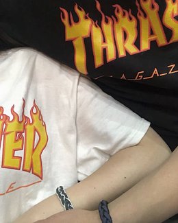 图2_蒸汽致幻 让火焰住进你的眼睛里 Thrasher Magazine Flame logo tee 美潮TF火焰 街头滑板少年短袖t恤 作为