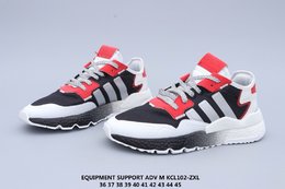 图2_Adidas Equipment Support Ady W 阿迪达斯 夜行者 皮面 网面透气 爆米花软底 拼接减震休闲跑步鞋KCL102 ZXL