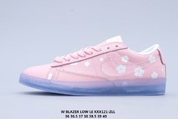 图1_耐克Nike Blazer Le 小花涂鸦 复古经典低帮休闲板鞋KXX121 ZLL