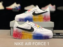 图2_纯手工喷彩 Nike 耐克 AIR FORCE AF1 彩虹低帮空军一号休闲板鞋 货号 6251019
