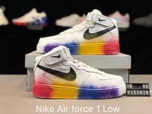 图1_耐克 Nike Air force 1 Low 空军一号 高帮彩虹泼墨底 休闲运动板鞋 货号 9251020