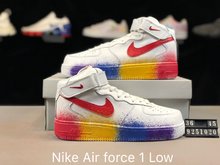 图3_耐克 Nike Air force 1 Low 空军一号 高帮彩虹泼墨底 休闲运动板鞋 货号 9251020